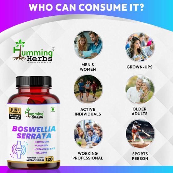 Humming Herbs Boswellia Serrata Suitable for Men Women and Active Adults
