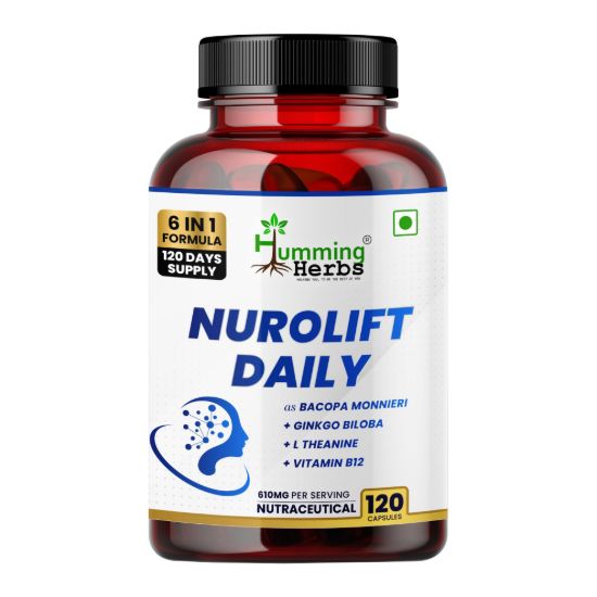 Humming Herbs Nurolift Daily 6-in-1 Supplement Bottle Front View