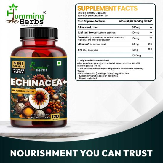 Humming Herbs Echinacea Plus Supplement Facts and Nutritional Details