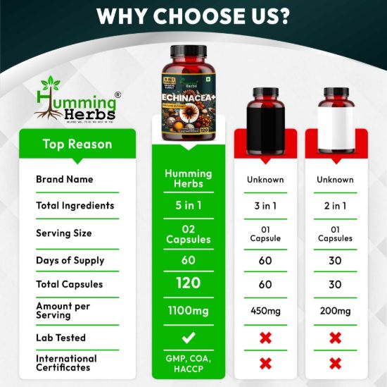 Humming Herbs Echinacea Plus Product Comparison and Key Highlights