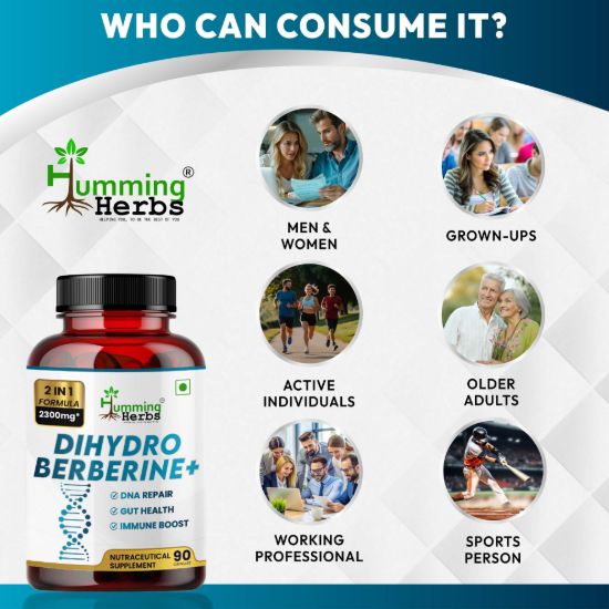 Picture of Dihydroberberine Plus with Cinnamon Extract – 2300mg | 90 Veg Capsules | Supports Immune Health, Gut Health & DNA Repair | 3 Months Supply