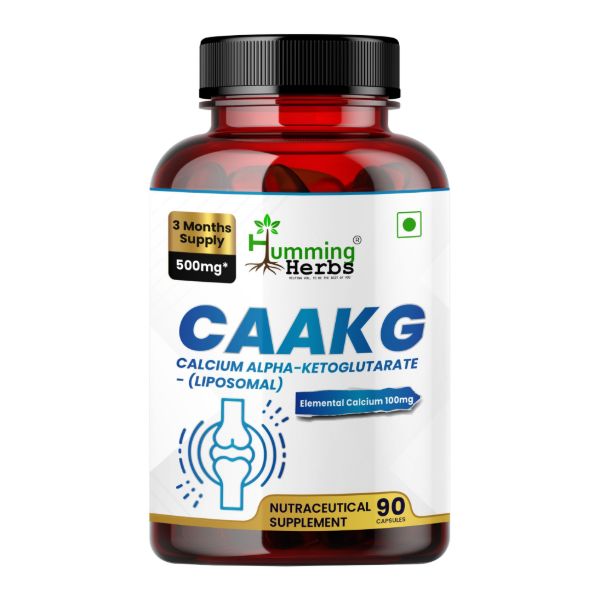 CAAKG Calcium Alpha-Ketoglutarate Liposomal Supplement - 500mg, 90 Capsules (3 Months Supply)