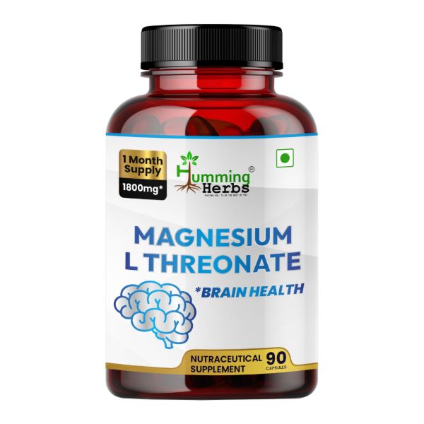 Magnesium L-Threonate 1800mg – Brain Health Supplement for Mental Clarity &amp; Cognitive Support – 90 Vegan Capsules (30 Days Supply)