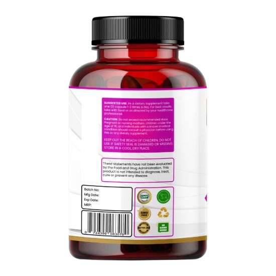 Picture of Urolithin A 250mg Supplement with CoQ10, PQQ, Resveratrol & Vitamin D3 - 5-in-1 Formula for DNA Health & Cellular Support - 60 Veg Capsules