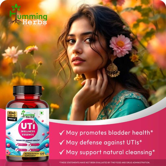 Picture of UTI Wellness Essence - 6-in-1 Formula with D-Mannose, Cranberry & Probiotics for Urinary Health Support - 120 Capsules