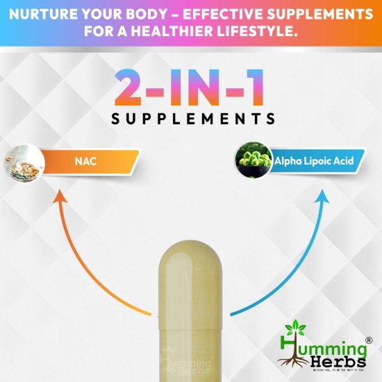 Picture of NAC 400mg with Alpha Lipoic Acid 50mg – 90 Veg Capsules | 2-in-1 Detox & Antioxidant Support for Liver, Lungs & Respiratory Health