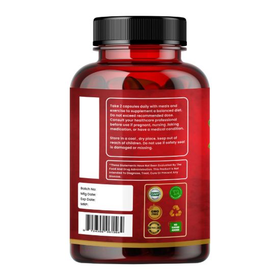 Picture of Citrus Bergamot Capsules - 5 in 1 Formula with Black Chokeberry, Olive Leaf, Niacin & Black Pepper - 1110mg, 90 Veg Capsules for Cardiovascular & Metabolic Health Support