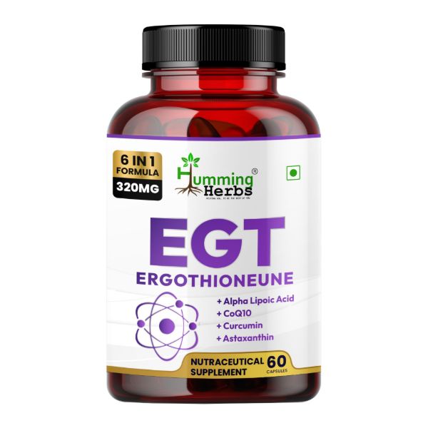 EGT Ergothioneine 320mg – 6-in-1 Antioxidant Formula with Alpha Lipoic Acid, CoQ10, Curcumin &amp; Astaxanthin – 60 Veg Capsules