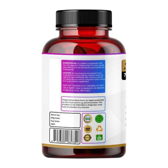 Picture of Apigenin 50mg Supplement with L-Theanine, Bacopa, Magnesium & Vitamin B6 - 6-in-1 Formula for Cognitive Health & Relaxation Support - 90 Capsules