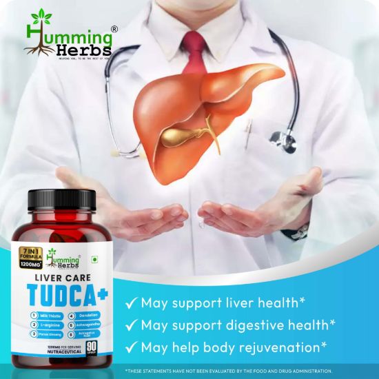 Picture of TUDCA+ Liver Care Supplement - 7-in-1 Formula with Milk Thistle, Dandelion & Ashwagandha - 1200mg Per Serving - 90 Capsules