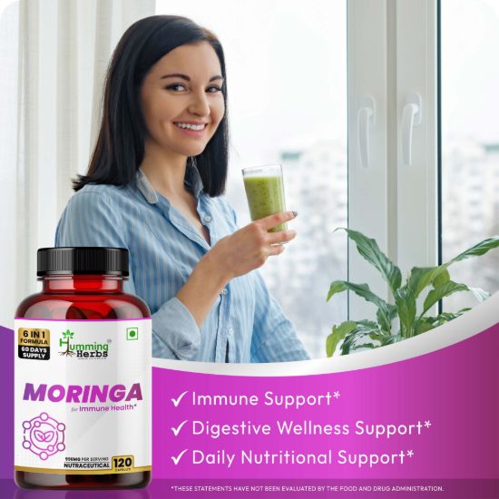 Picture of Moringa 6-in-1 Formula Capsules for Immune Health - 120 Capsules (60 Days Supply)