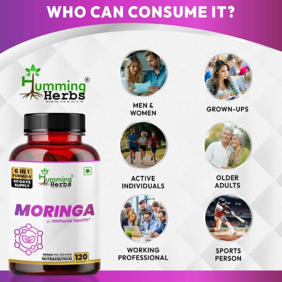 Picture of Moringa 6-in-1 Formula Capsules for Immune Health - 120 Capsules (60 Days Supply)