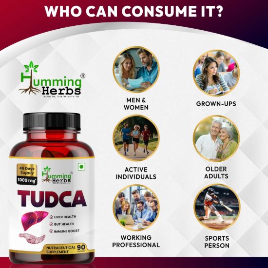 Picture of TUDCA 1000mg Supplement - 90 Capsules for Liver Health, Gut Support & Immune Boost | 45 Days Supply | Lab Tested