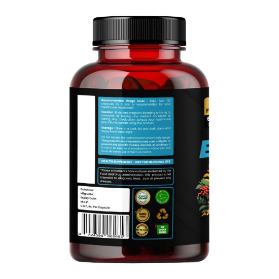 Picture of Berberine Supplement 8-in-1 Formula with Ceylon Cinnamon, Turmeric, Milk Thistle & Bitter Melon - 120 Capsules