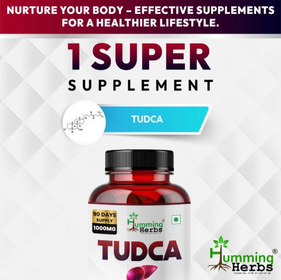 Picture of TUDCA 1000mg Supplement - 180 Capsules (90 Days Supply) | Tauroursodeoxycholic Acid for Liver Health & Digestive Support | GMP Certified Nutraceutical
