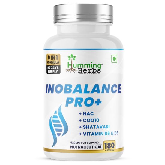 Picture of Inobalance Pro+ – Myo-Inositol, NAC, CoQ10 & Shatavari Extract | 9-in-1 Formula for Hormonal Balance & Cellular Support | 180 Capsules (90 Days Supply)