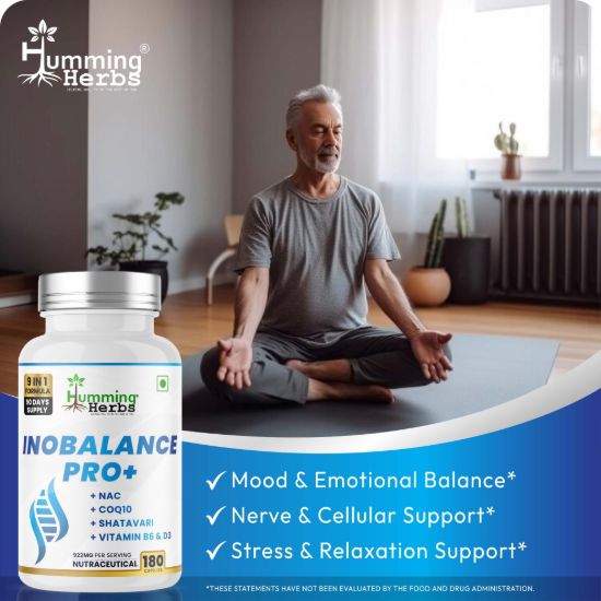 Picture of InoBalance Pro+ | 9-in-1 Nutraceutical Formula with NAC, CoQ10, Shatavari & Vitamins | 180 Capsules (90 Days Supply)