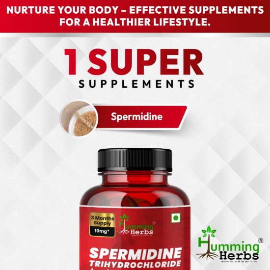 Picture of Spermidine Trihydrochloride 10mg Capsules – Cellular Regeneration & Healthy Aging Support – 90 Veg Capsules (3 Months Supply)