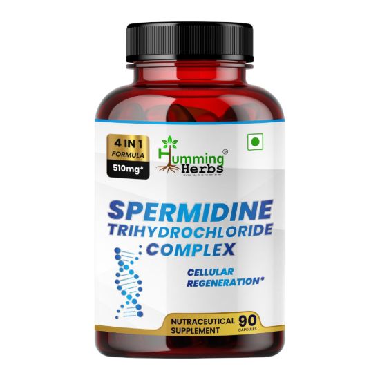 Picture of Spermidine Trihydrochloride Complex 510mg - 4-in-1 Formula with Fisetin, Quercetin & Berberine - 90 Capsules for Cellular Regeneration & Anti-Aging Support