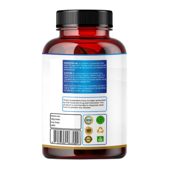 Picture of Spermidine Trihydrochloride Complex Capsules - 4-in-1 Formula with Fisetin, Quercetin & Berberine - 6225mg, 90 Vegetarian Capsules