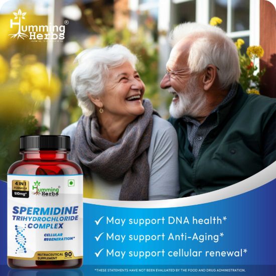 Picture of Spermidine Trihydrochloride Complex Capsules - 4-in-1 Formula with Fisetin, Quercetin & Berberine - 6225mg, 90 Vegetarian Capsules