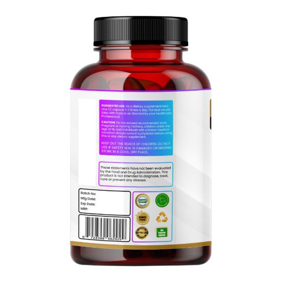 Picture of Magnesium Complex Chelated Supplement - 8 in 1 Formula with Zinc & L-Theanine - 500mg, 120 Capsules