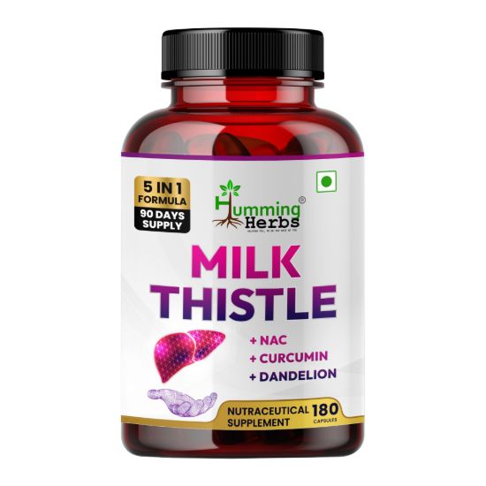 Picture of Milk Thistle Extract 500mg with NAC, Curcumin & Dandelion - 180 Capsules (90 Days Supply) | 5-in-1 Liver Support Supplement