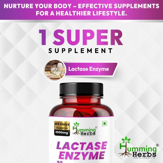 Picture of Lactase Enzyme Supplement - 1000mg Per Serving, 90 Capsules (45 Days Supply)