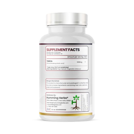 Picture of Humming Herbs TUDCA 1000mg - 180 Capsules (90 Day Supply) - Tauroursodeoxycholic Acid Supplement