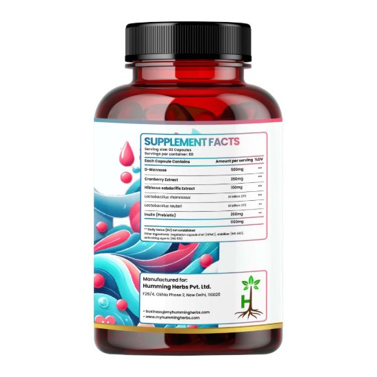 Picture of UTI Wellness Essence - 6-in-1 Formula with D-Mannose, Cranberry & Probiotics for Urinary Health Support - 120 Capsules