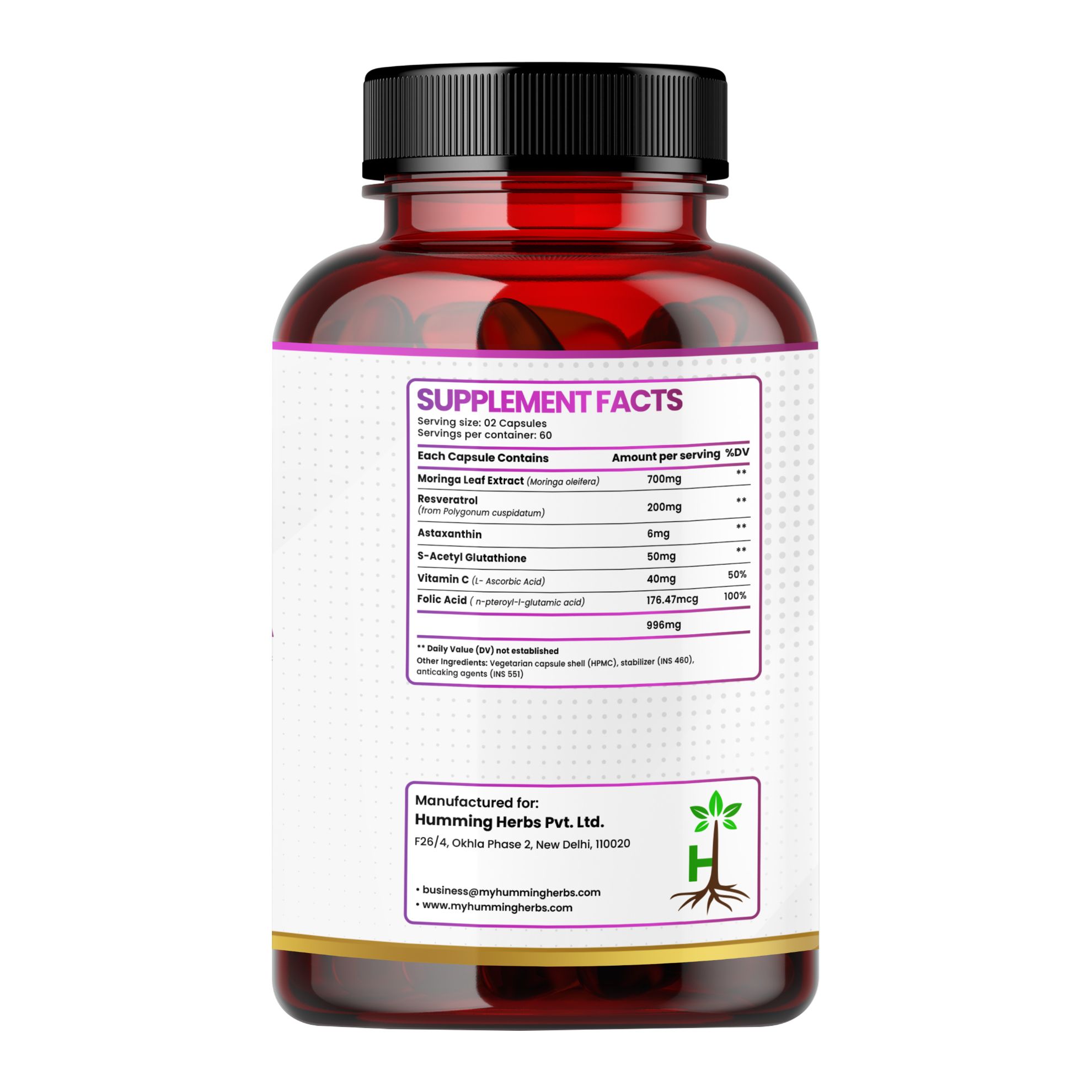 Picture of Moringa 6-in-1 Formula Capsules for Immune Health - 120 Capsules (60 Days Supply)