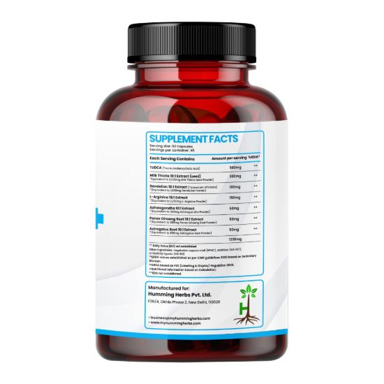 Picture of TUDCA+ Liver Care Supplement - 7-in-1 Formula with Milk Thistle, Dandelion & Ashwagandha - 1200mg Per Serving - 90 Capsules