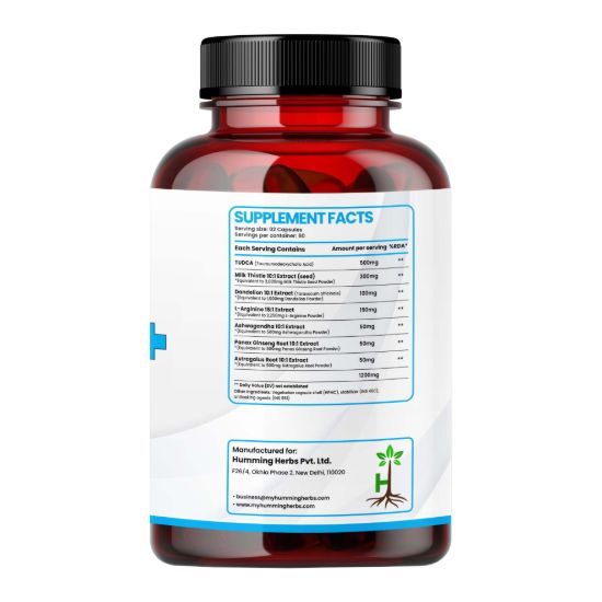 Picture of Liver Care TUDCA+ (500mg) - 7-in-1 Formula with Milk Thistle, Dandelion & Ashwagandha - 120 Capsules