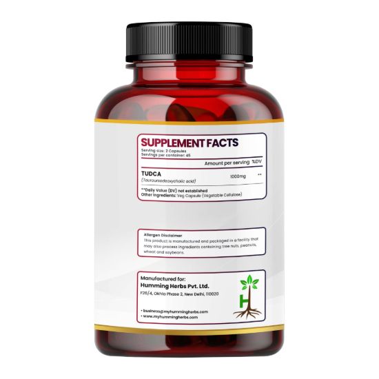 Picture of Humming Herbs TUDCA 1000mg Supplement - 90 Capsules for 45 Days Supply