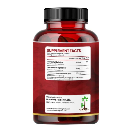 Picture of Calcium Magnesium Butyrate 1000mg - 90 Veg Capsules for Gut Health & Bone Support