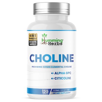 Humming Herbs® Choline 320mg, Triple-Source Complex, 120 Capsules — front of bottle