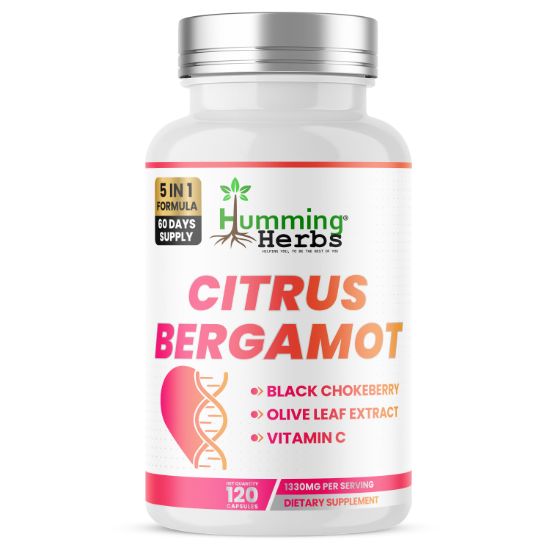 Humming Herbs® Citrus Bergamot 1000mg 47% Polyphenols, 120 Caps — front of bottle
