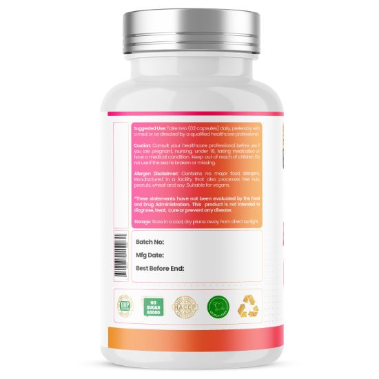 Humming Herbs® Citrus Bergamot 1000mg 47% Polyphenols, 120 Caps — suggested use and warnings panel