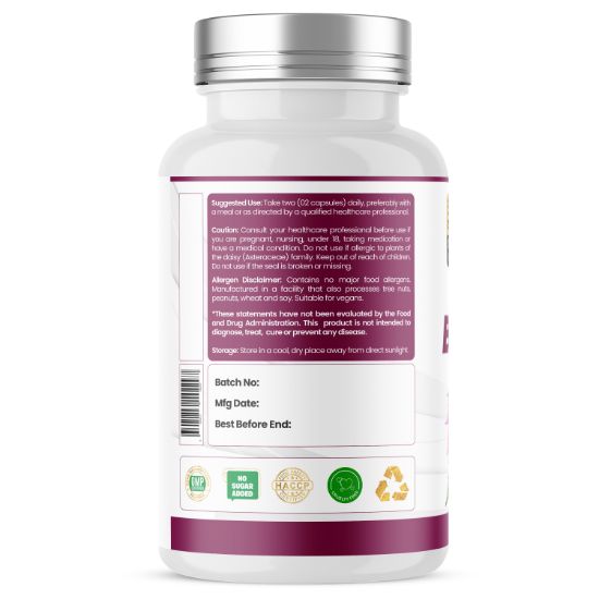 Humming Herbs® Echinacea 600mg 10:1, 6-in-1 Immune, 120 Capsules — suggested use and warnings panel