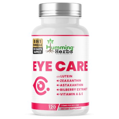 Humming Herbs® Eye Care 8-in-1, Lutein & Zeaxanthin, 120 Capsules — front of bottle