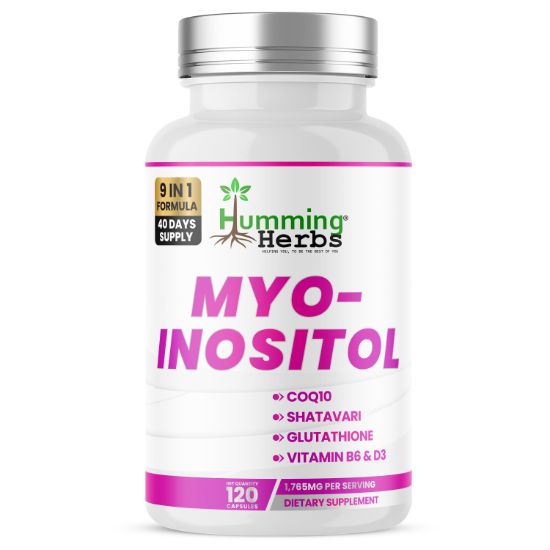 Humming Herbs® Myo-Inositol 1000mg, 9-in-1 Women's Blend, 120ct — front of bottle