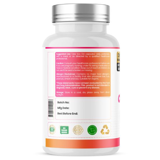 Humming Herbs® Modified Citrus Pectin 1500mg, Low MW, 120 Capsules — suggested use and warnings panel
