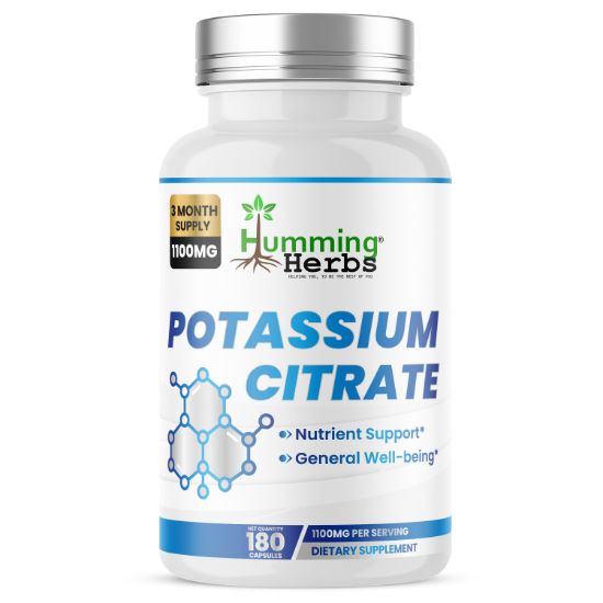 Humming Herbs® Potassium Citrate, 398mg Elemental, 180 Capsules — front of bottle